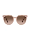 Valentino Women's Round Sunglasses, 55mm In Pink/brown