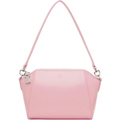 Givenchy Antigona Xs Mini Leather Shoulder Bag In 661 Baby Pink
