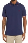 Polo Ralph Lauren Solid Cotton Polo Shirt In Newport Navy