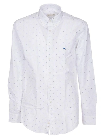 Etro White Fil Coupé Cotton Shirt