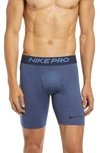 Nike Pro Performance Boxer Briefs In Obsidian/ Ocean Fog