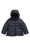 Moncler Kids' Odile Hooded Water Resistant Down Jacket In Navy