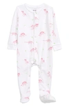 Infant Babies' 1212 The Nightly Fitted One-piece Pajamas In Hot Pink Dinos