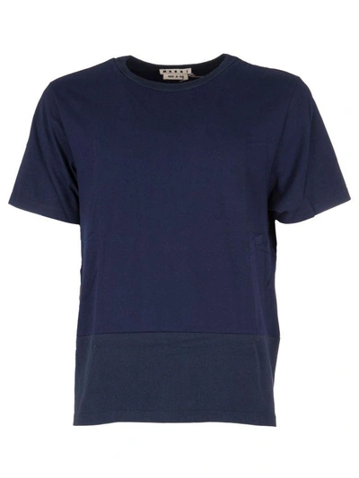 Marni Compact T-shirt In Blue Navy