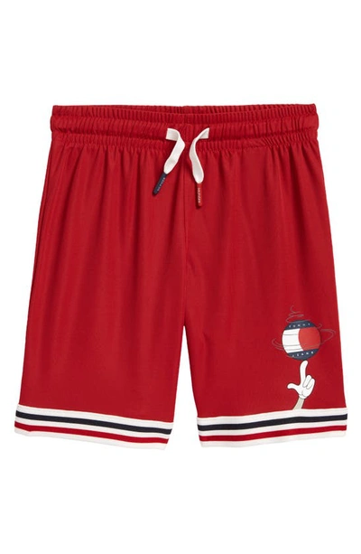 Tommy Hilfiger Kids' X Space Jam: New Legacy Little Boys Space Jam Basketball Shorts In Chili Red