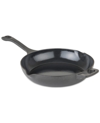 Viking 10.5" Enamel Coated Cast Iron Chefs Pan With Spouts In Dark Grey