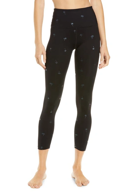 Beyond Yoga Space-dye High Waist Capri Legging In Black Shatter