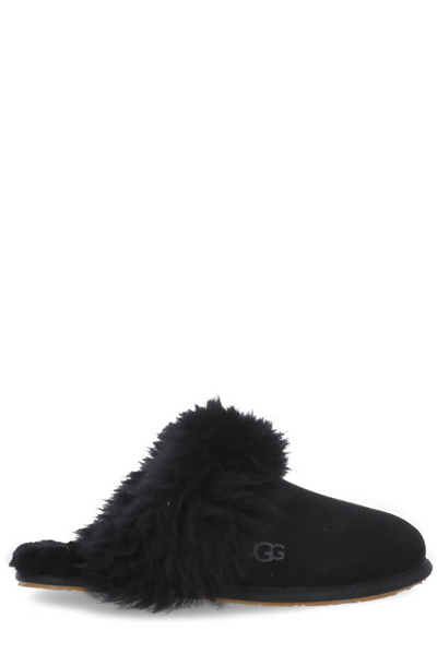 Ugg Women's Scuff Sis Dyed Sheepskin Slippers In Black