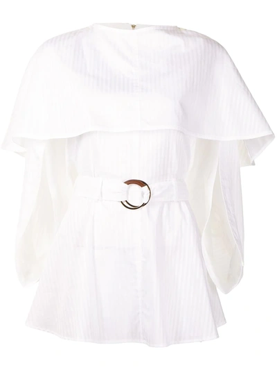 Jw Anderson Layered Belted Blouse In White