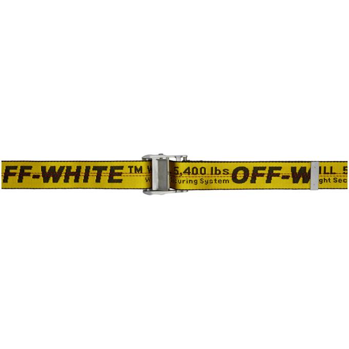 Bloodstained Deqenereret præsentation Off-white Ssense Exclusive Yellow & Silver Industrial Belt | ModeSens