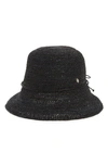 Helen Kaminski Packable Raffia Hat In Charcoal
