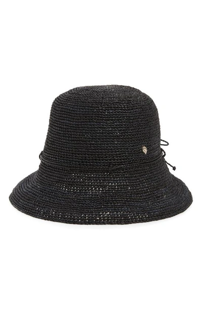 Helen Kaminski Packable Raffia Hat In Charcoal