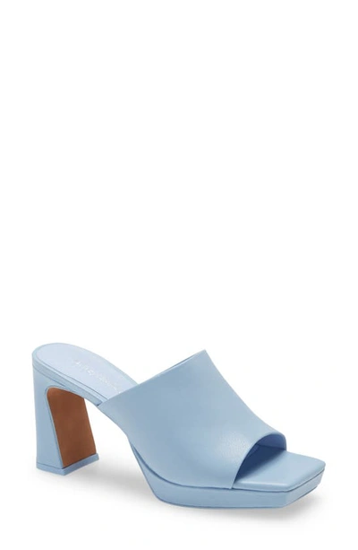 Jeffrey Campbell Caviar Platform Slide Sandal In Baby Blue