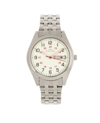 Elevon Men's Gann Alloy Bracelet Watch 41mm In White