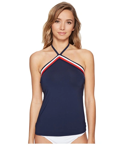 Tommy Hilfiger Signature Stripe Mitered Elastic Tankini Top W/ Removable  Soft Cups | ModeSens