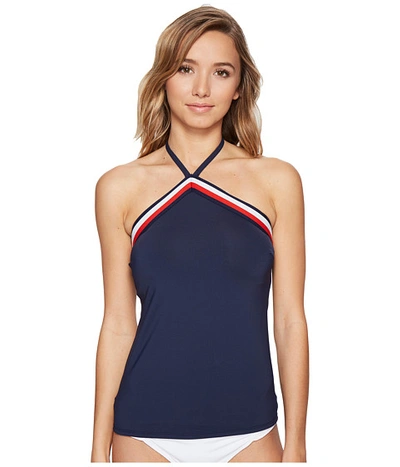 Pornografi møde Ansøger Tommy Hilfiger Signature Stripe Mitered Elastic Tankini Top W/ Removable  Soft Cups | ModeSens