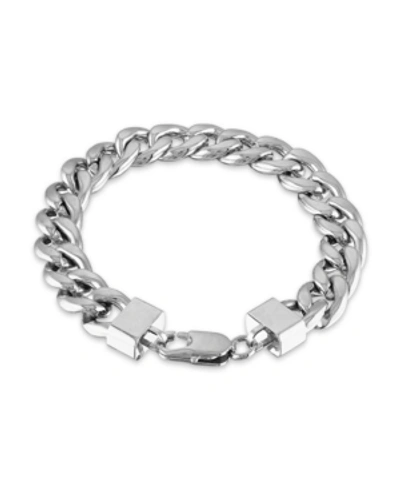 Macy's Men's Cuban Link (11-3/4mm) 8 1/2" Chain Bracelet In Yellow Ip Over Stainless Steel (also In Black I