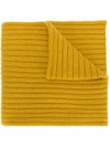 Joseph Ribbed Knit Scarf In Yellow & Orange