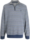 Polo Ralph Lauren Men's Striped Jersey Quarter-zip Pullover In Blau