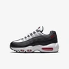 Nike Air Max 95 Recraft Big Kids' Shoes In White/university Red/iron Grey/black