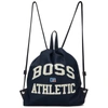 Hugo Boss Drawstring Bag In Lightweight Nylon With Exclusive Logo- Dark Blue Men's Backpacks