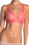 Dkny Sheers Wireless Bralette In Sugar Coral