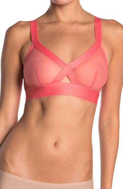 Dkny Sheers Wireless Bralette In Sugar Coral