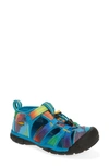 Keen Kids' Seacamp Ii Cnx Water Friendly Sandal In Vivid Blue/ Original Tie Dye