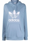 Adidas Originals Adicolor Large Logo Hoodie In Blue-blues In Ambient Sky