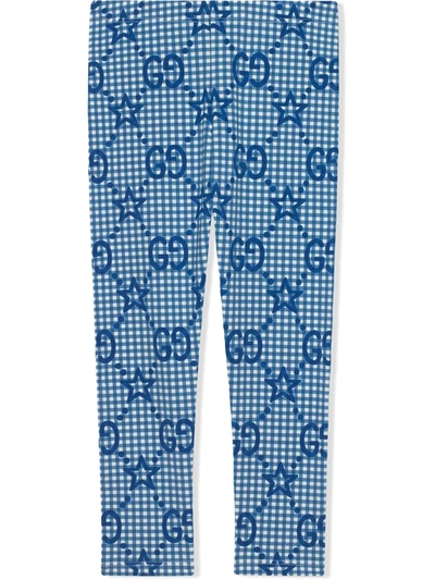 Gucci Kids' Children's Gg Star Print Legging In Blue