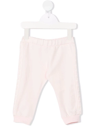 Fendi Babies' Pink Stretch Cotton Sweatpants