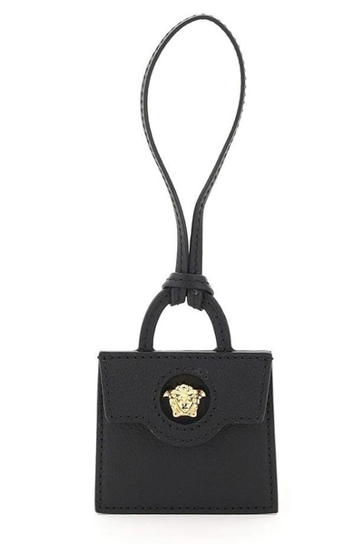 Versace La Medusa Bag Charm In Black