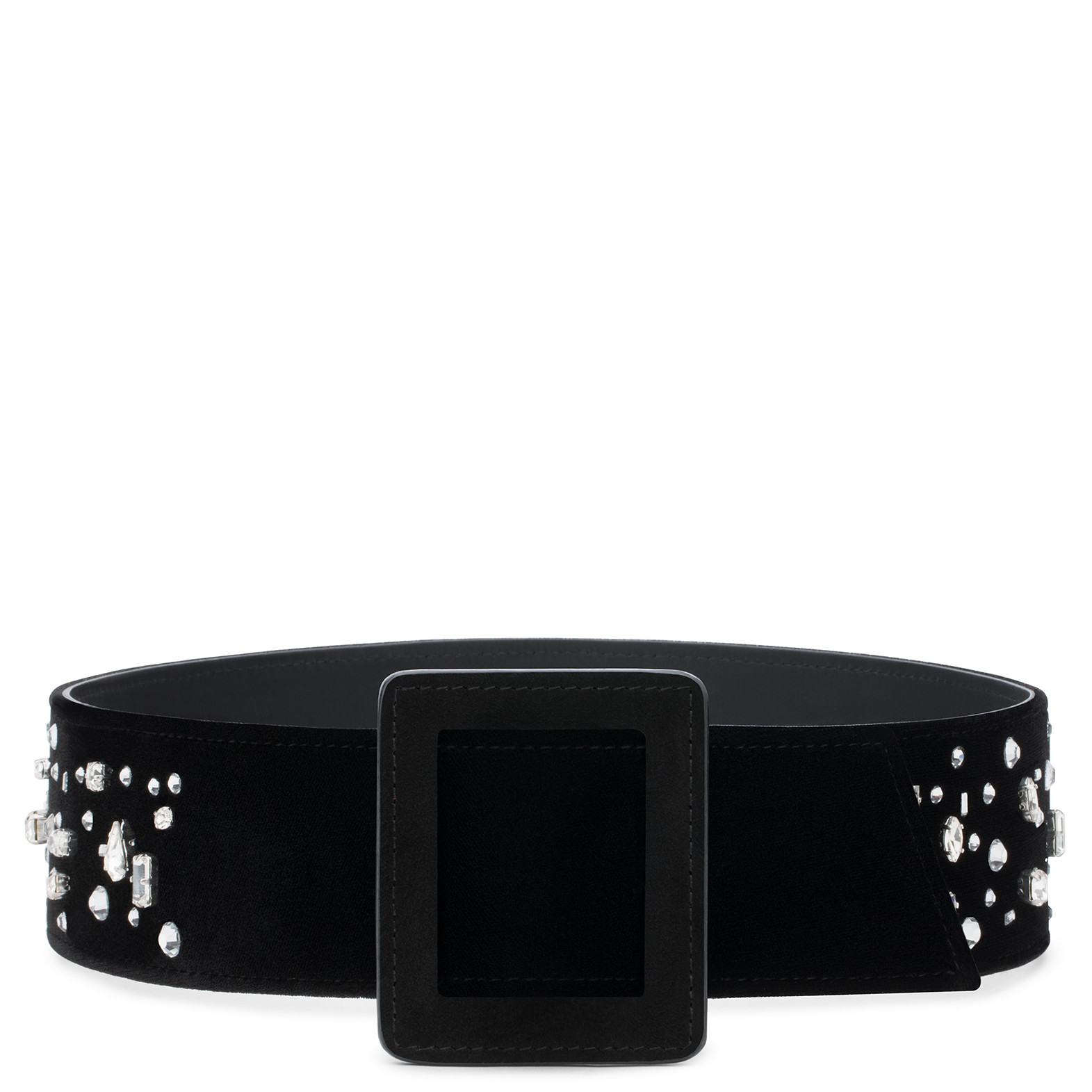 Giuseppe Zanotti Black Velvet Belt With Crystals The Dazzling Bezzie