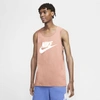 Nike Sportswear Icon Tank Top In Arctic Orange,white