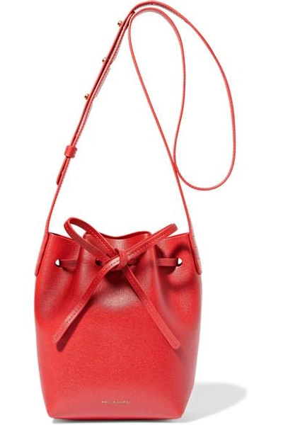 Mansur Gavriel Mini Mini Textured-leather Bucket Bag