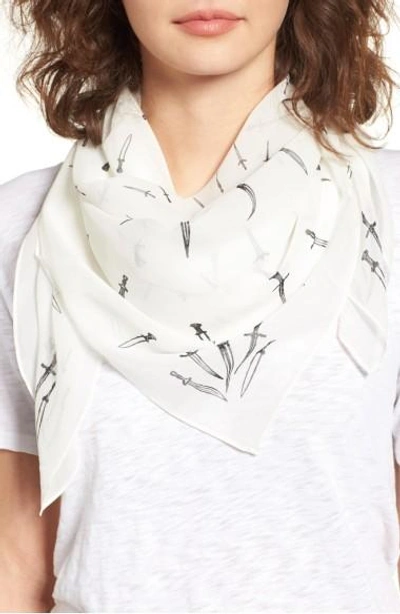 Rag Bone Dagger Print Silk Scarf In White Multi ModeSens
