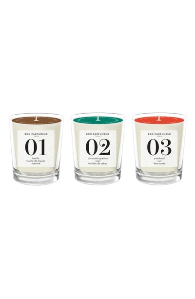 Bon Parfumeur Mini Candle Set 210g