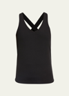 Alo Yoga Elevate Stretch-knitted Top In Black