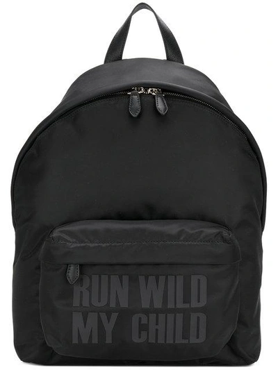 Givenchy Slogan Print Backpack In Black