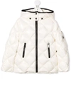 Moncler Kids' Bady Hooded Nylon Down Jacket In White