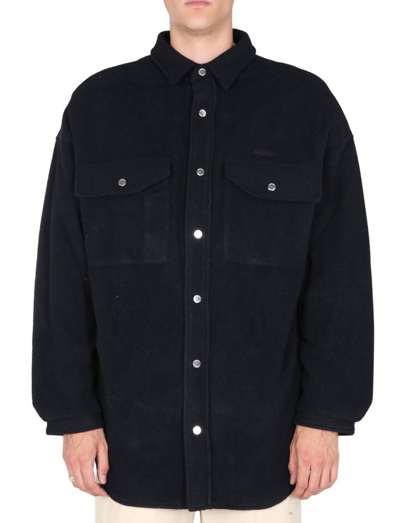 Ambush Press-stud Shirt Jacket In Blue