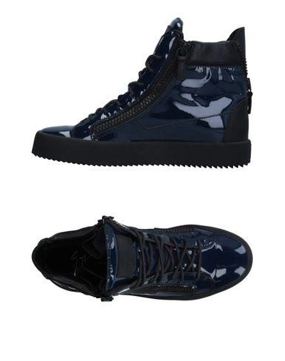 Giuseppe Zanotti Sneakers In Dark Blue