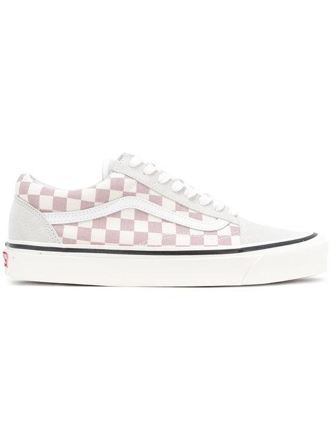 mauve checkered vans