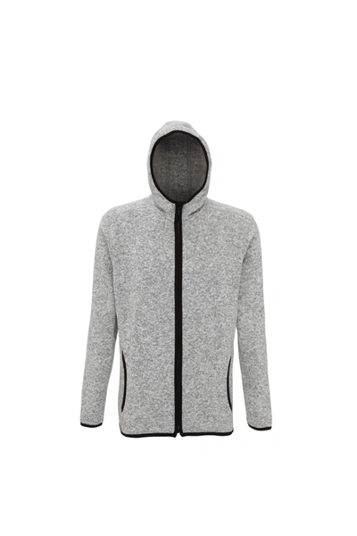 Tridri Tri Dri Mens Melange Knit Fleece Jacket (heather Grey/black Fleck)