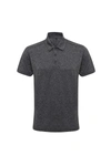 Tridri Tri Dri Mens Panelled Short Sleeve Polo Shirt (black Melange) In Grey