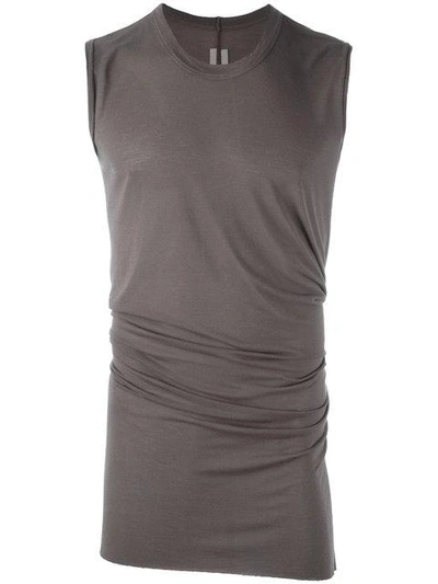 Rick Owens Long Tank Top - Grey