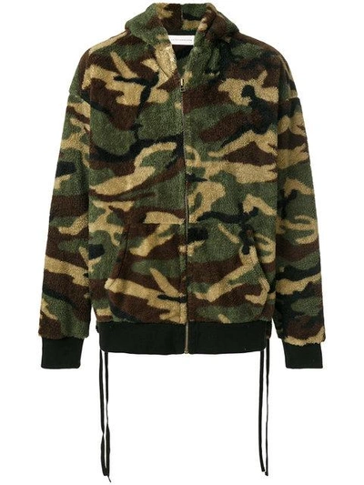 Faith Connexion Hooded Camouflage Jacket - Multicolour