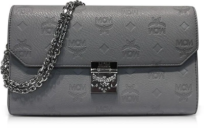 Mcm Medium Dove Millie Monogrammed Leather Flap Crossbody Bag