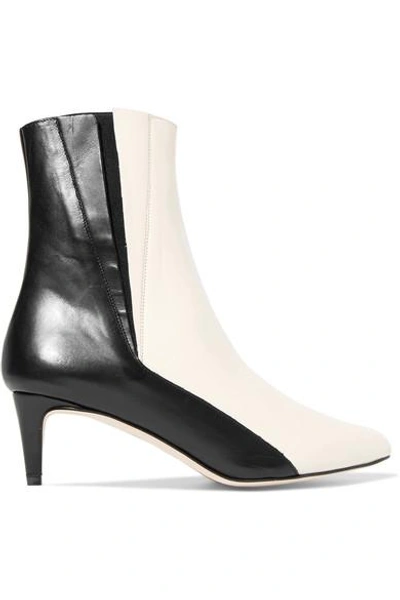 Atp Atelier Nila Two-tone Leather Ankle Boots In Black