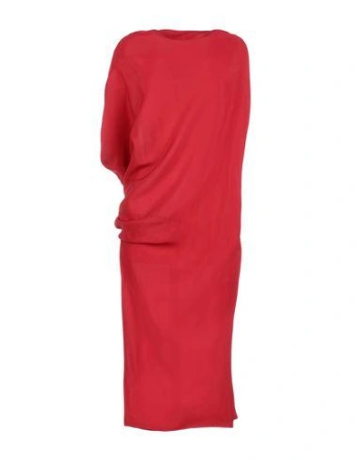 Vivienne Westwood Anglomania 3/4 Length Dresses In Brick Red